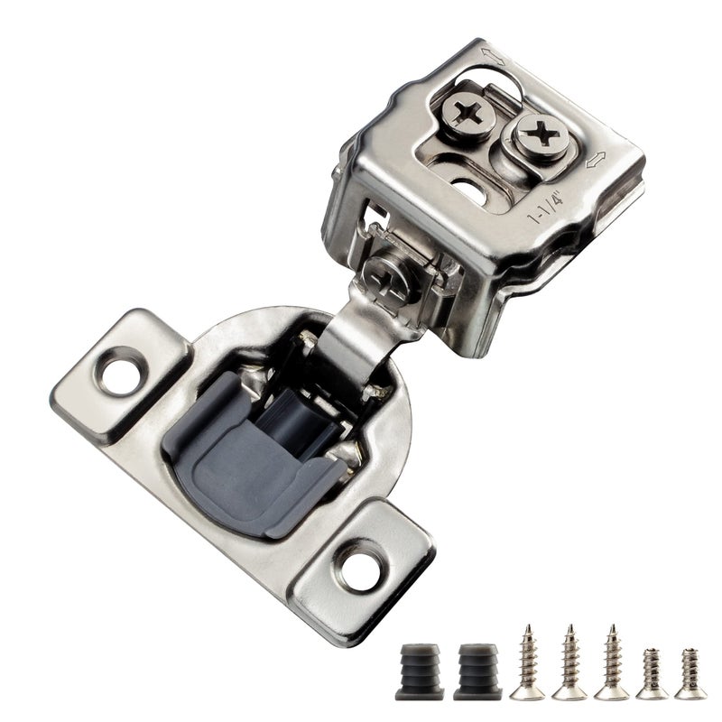 STIANC 30 Pack 1 1/4" Overlay 3D Soft Close Hinges for Face Frame Kitchen Cabinet, 3 Way Adjustability, Quiet Self Closing Door, 105 Degree - Image 1